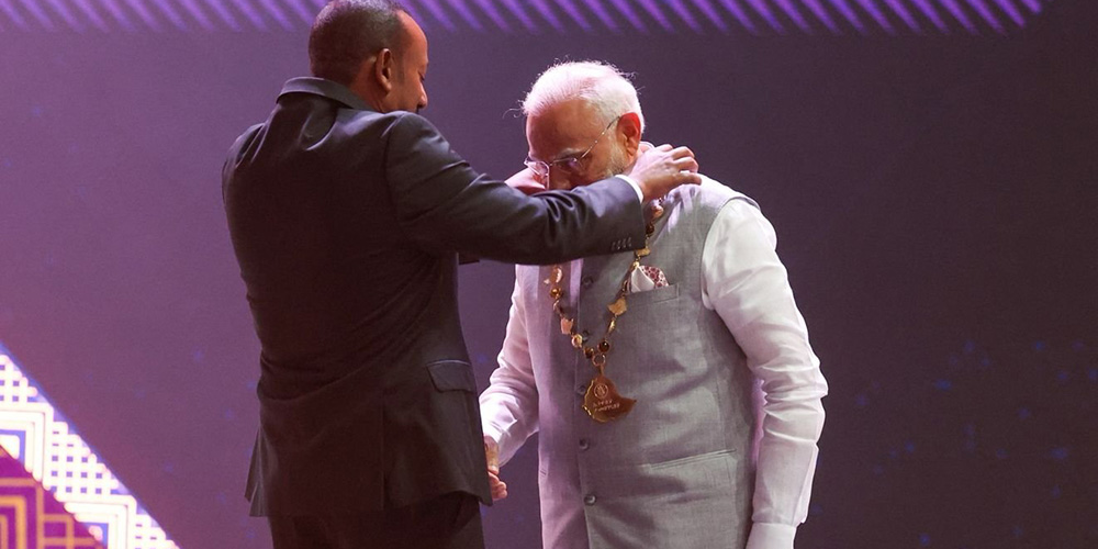 इथियोपियामा मोदीलाई सर्वोच्च सम्मान